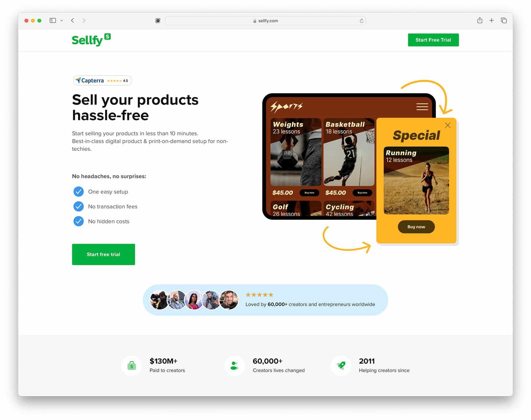 Sellfy - platform for selling digital products 