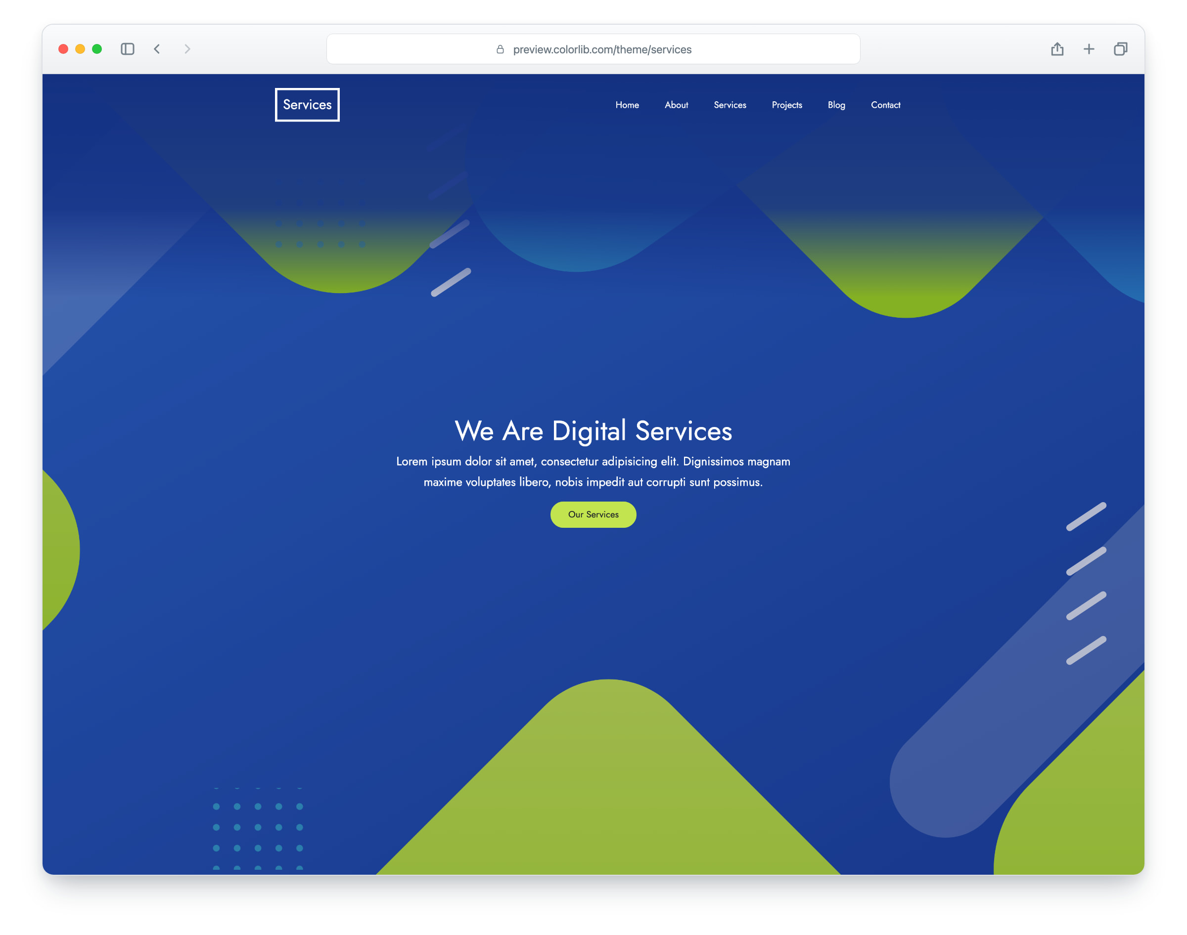 Services website template