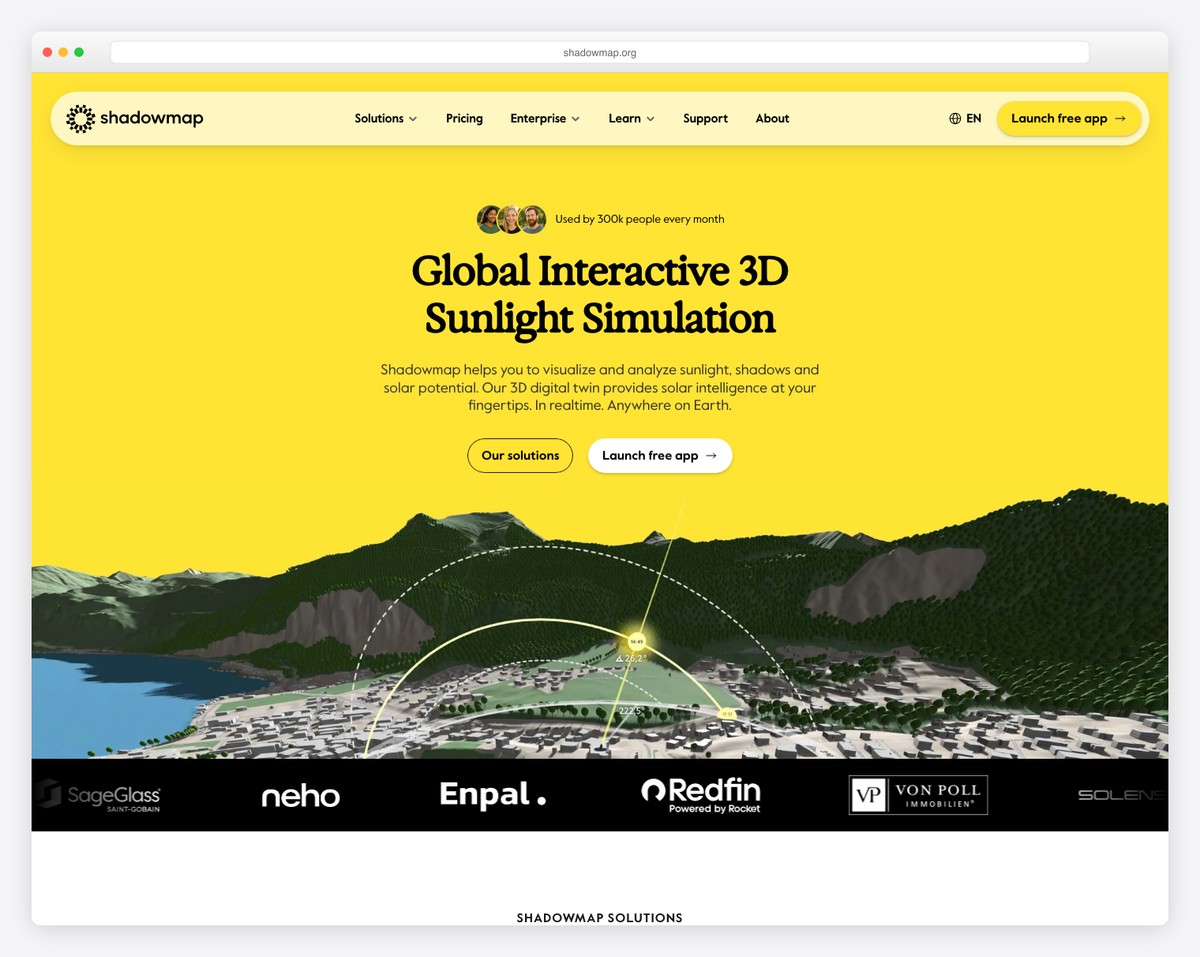 shadowmap startup website