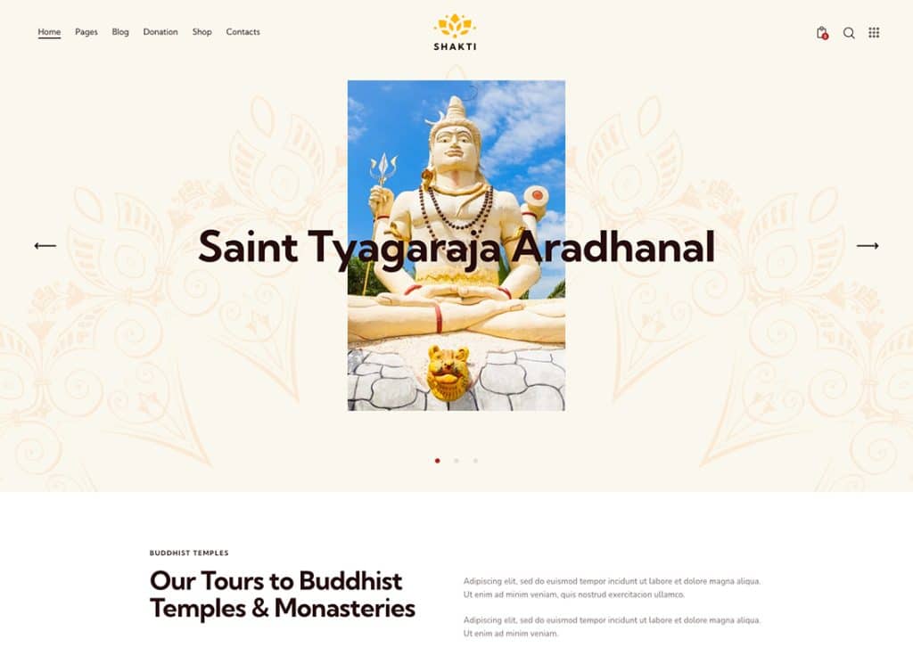 Shakti - Krishna Temple & Church WordPress Theme

