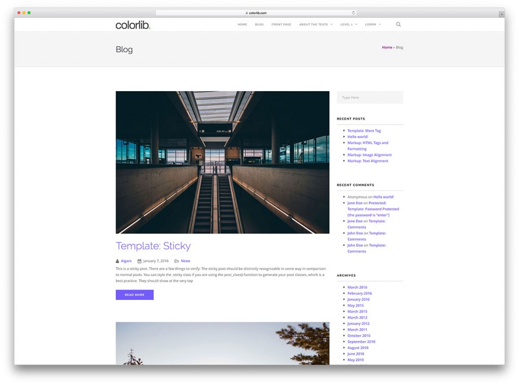 Shapely WordPress theme