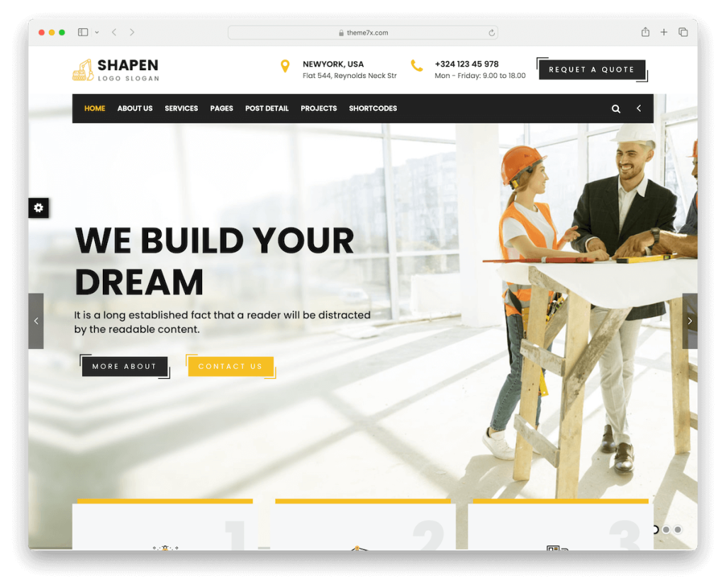 shapen handyman website template