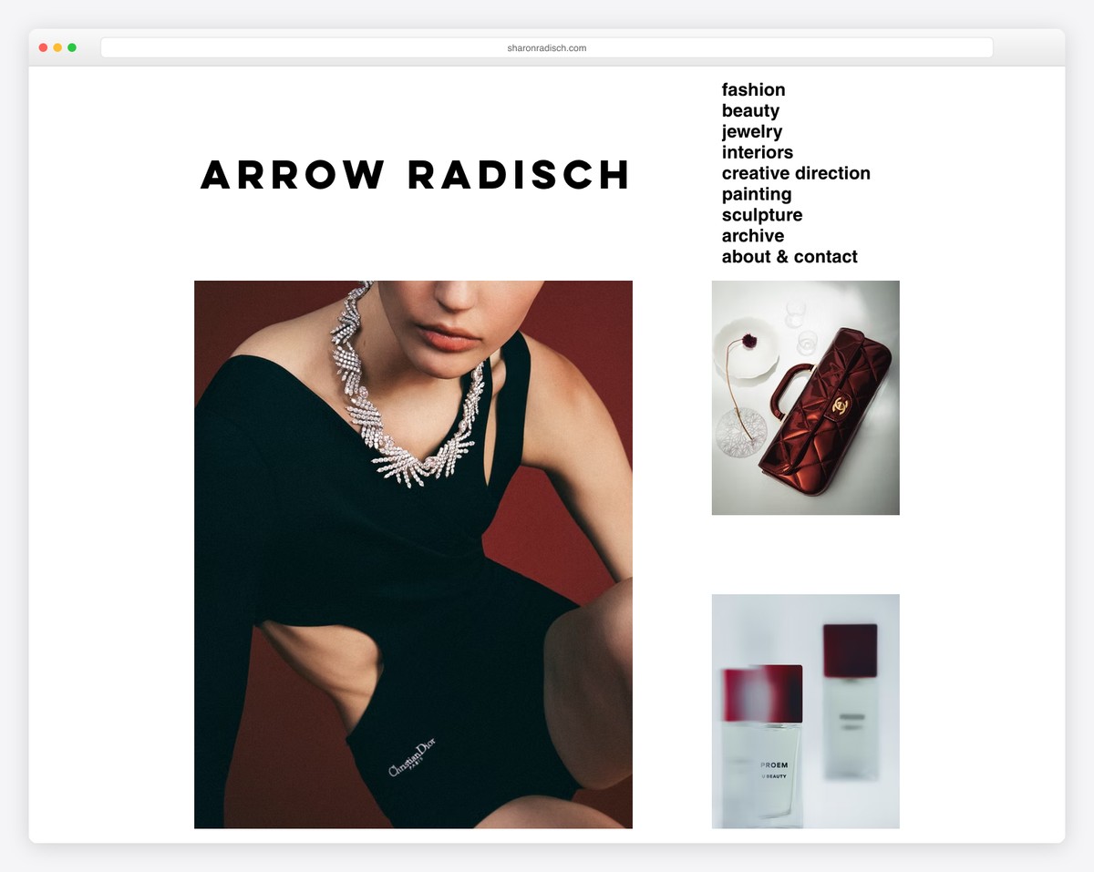 sharon radisch wix portfolio example