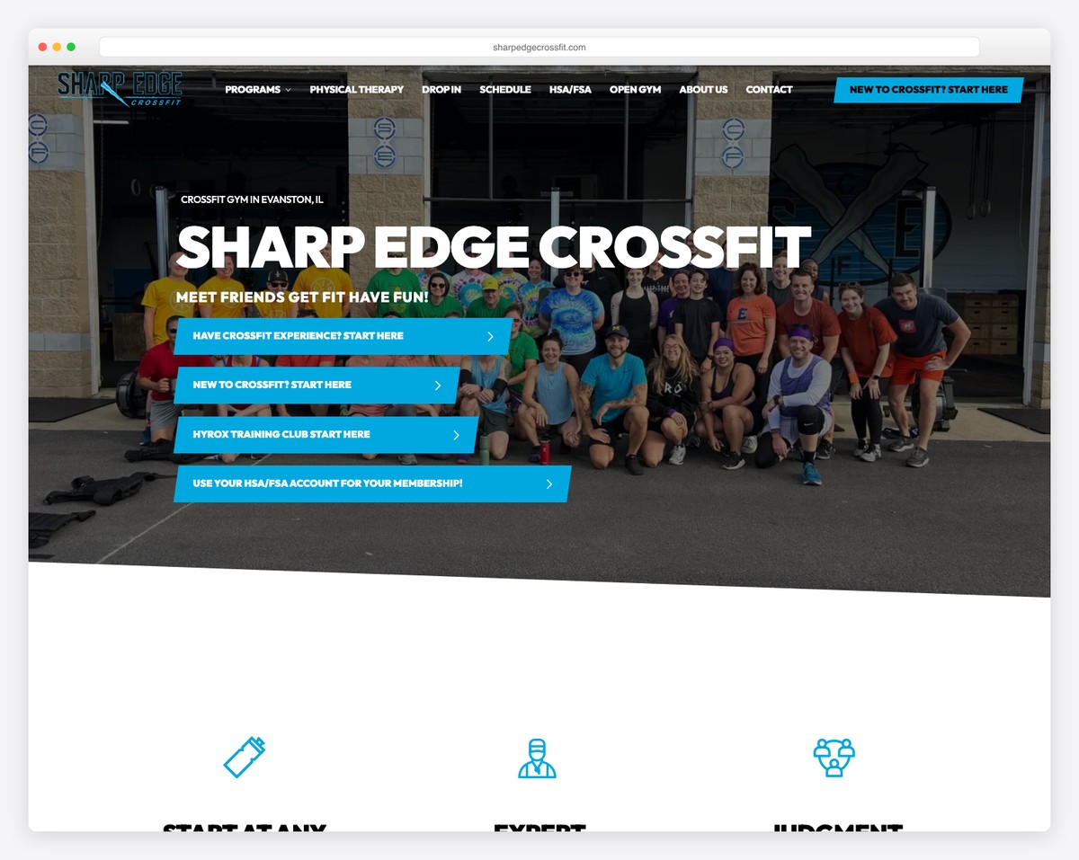sharp edge crossfit evanston website