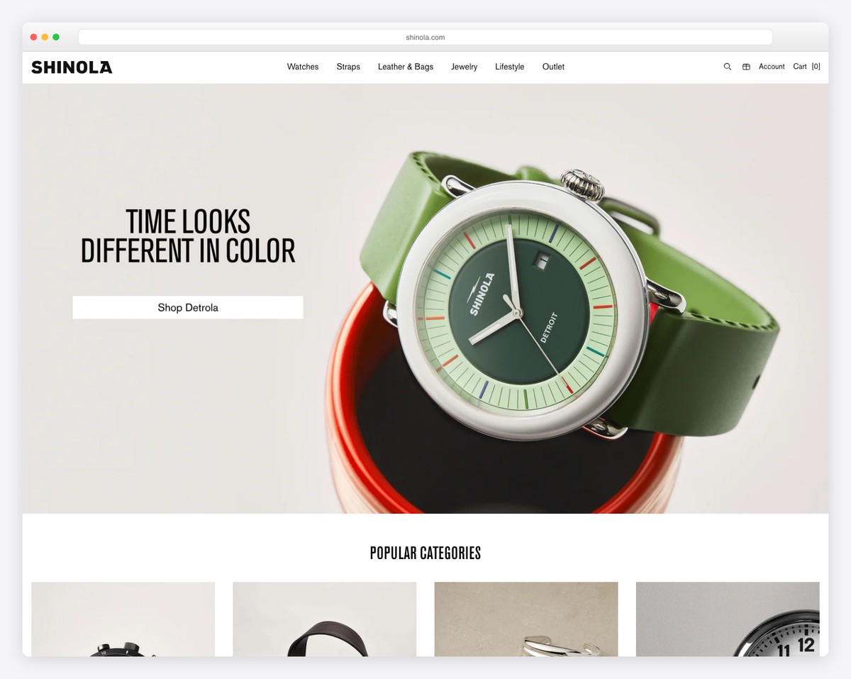 shinola magento website
