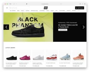 Shoe Website Design