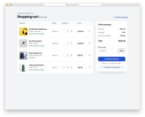 Shopping Cart V01 free HTML and CSS snippet by Colorlib