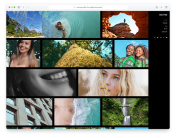 Shutter website template