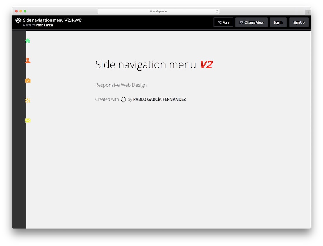 side navigation menu v2