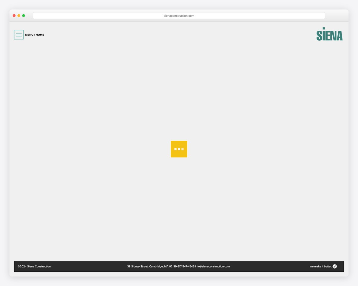siena construction website example