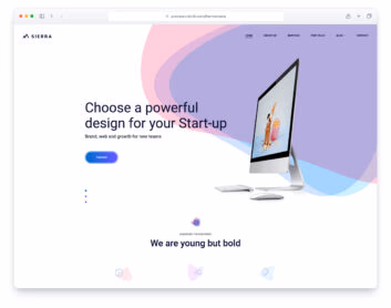 Sierra website template