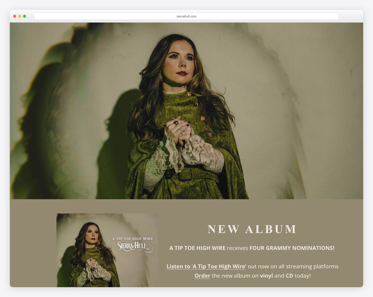 sierra hull musician website