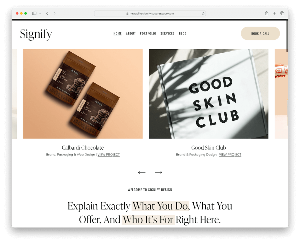 signify squarespace corporate template