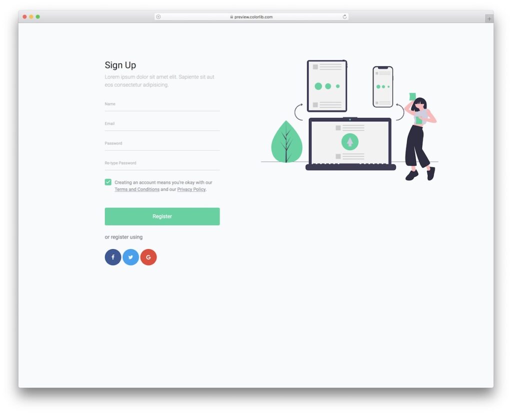 30 Best Free Signup Form Templates Website Templates 2026 - Colorlib