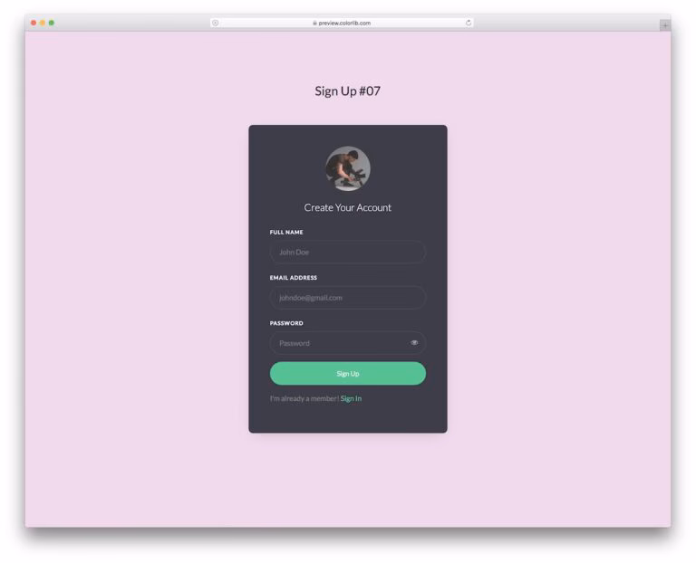 30 Best Free Signup Form Templates Website Templates 2026 - Colorlib