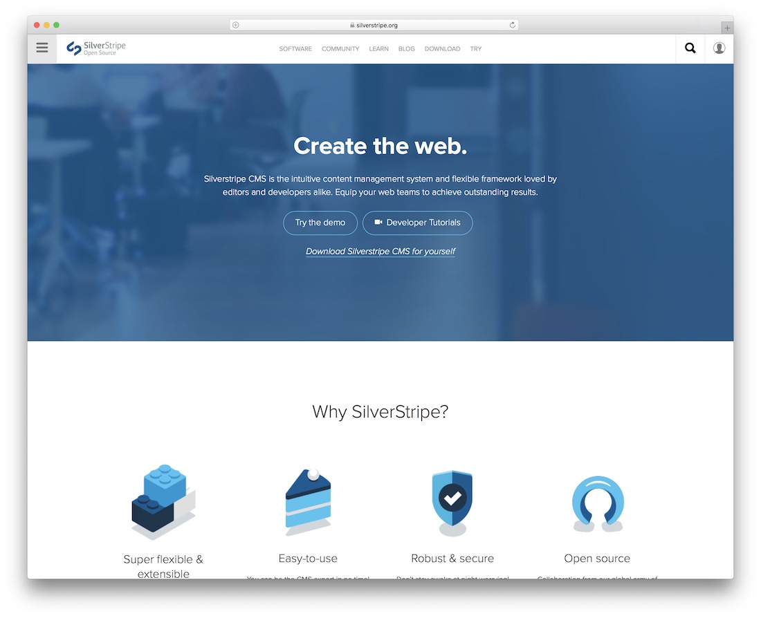 silverstripe content management system