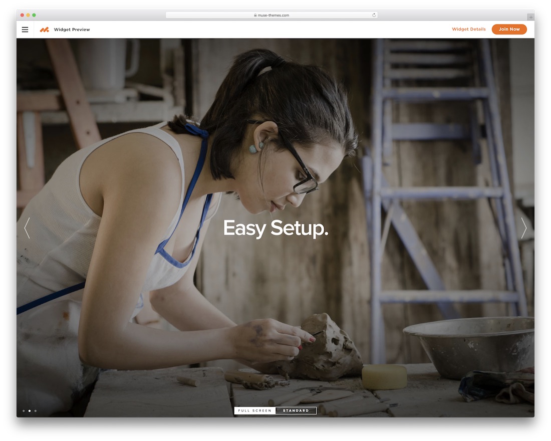 simple free adobe muse template