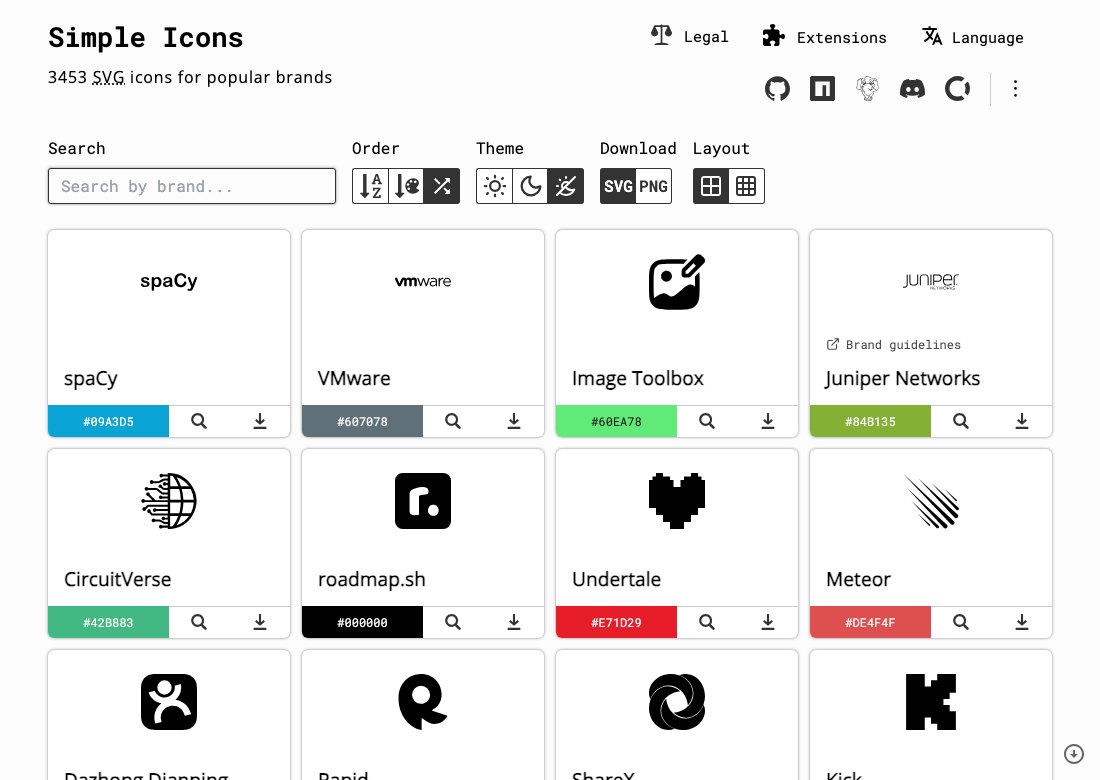 Simple Icons free SVG brand icons
