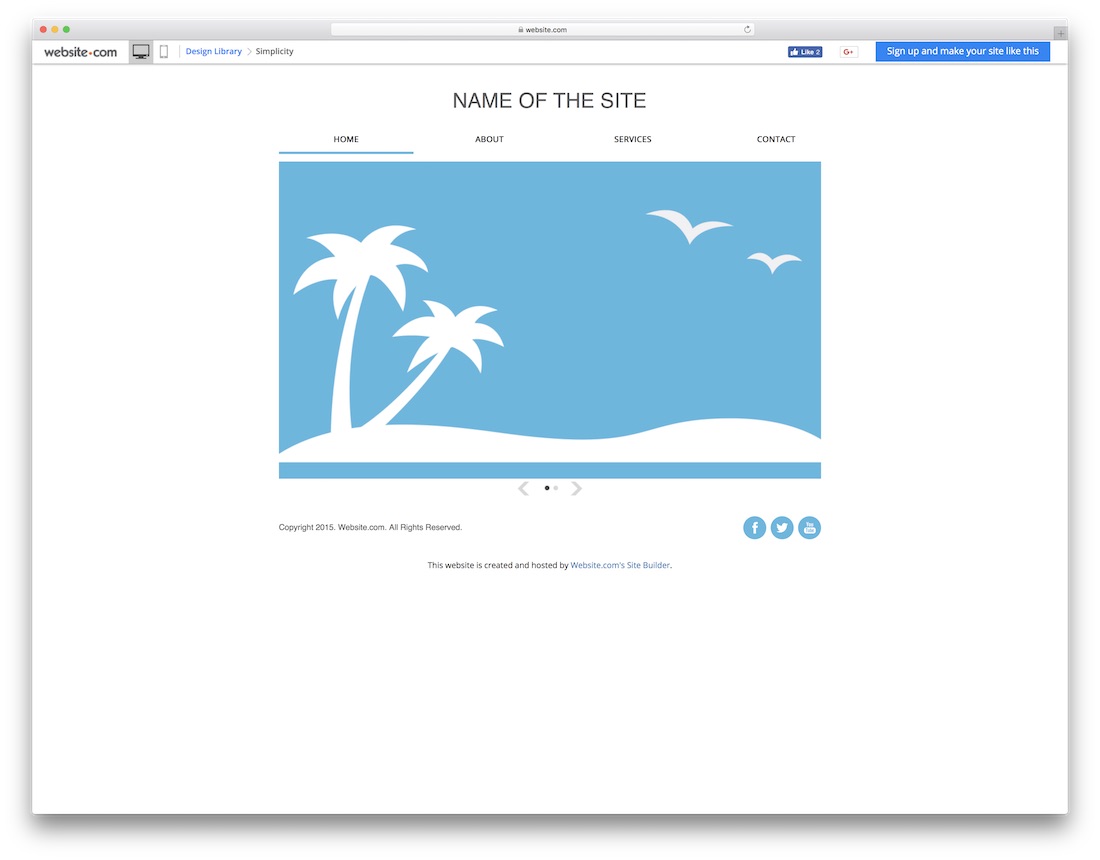 simplicity blank website template