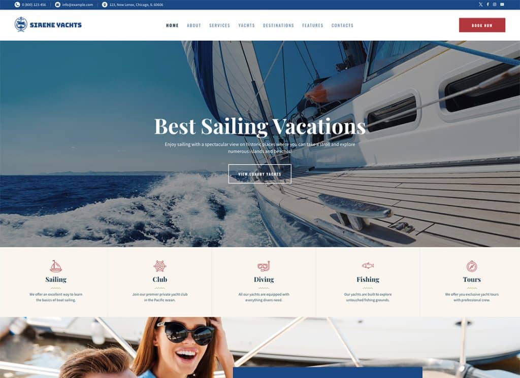 Sirene - Yacht Charter Services & Boat Rental WordPress Theme