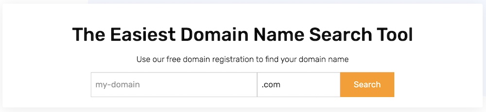 Site123 - simple domain search and selection 
