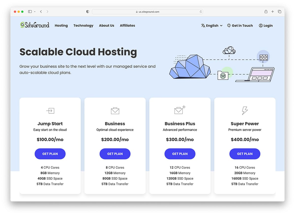 Siteground - java hosting in cloud