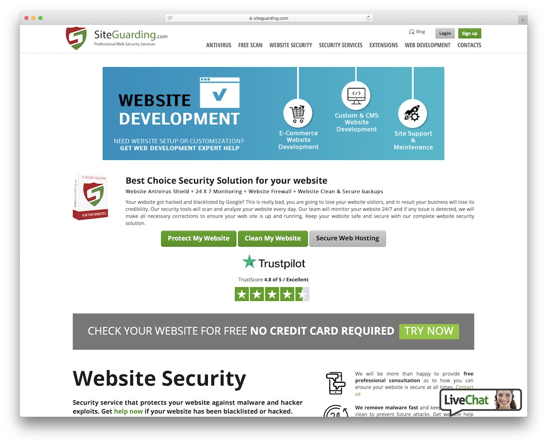 siteguarding security tool
