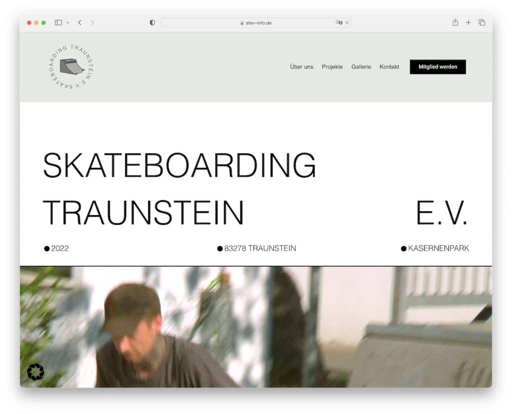 skateboarding traunstein elementor website