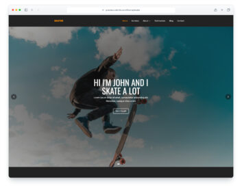 Skater website template