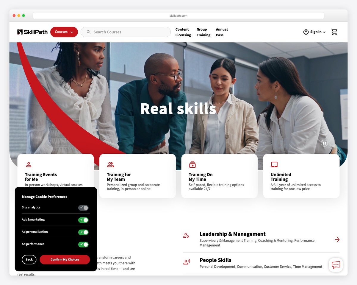 skillpath website example