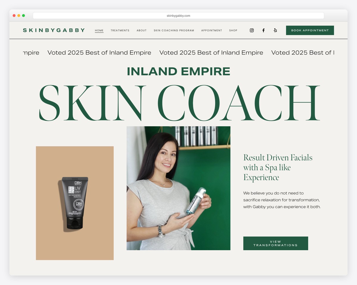 skin by gabby website example