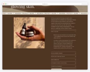 Skincare brand website examples