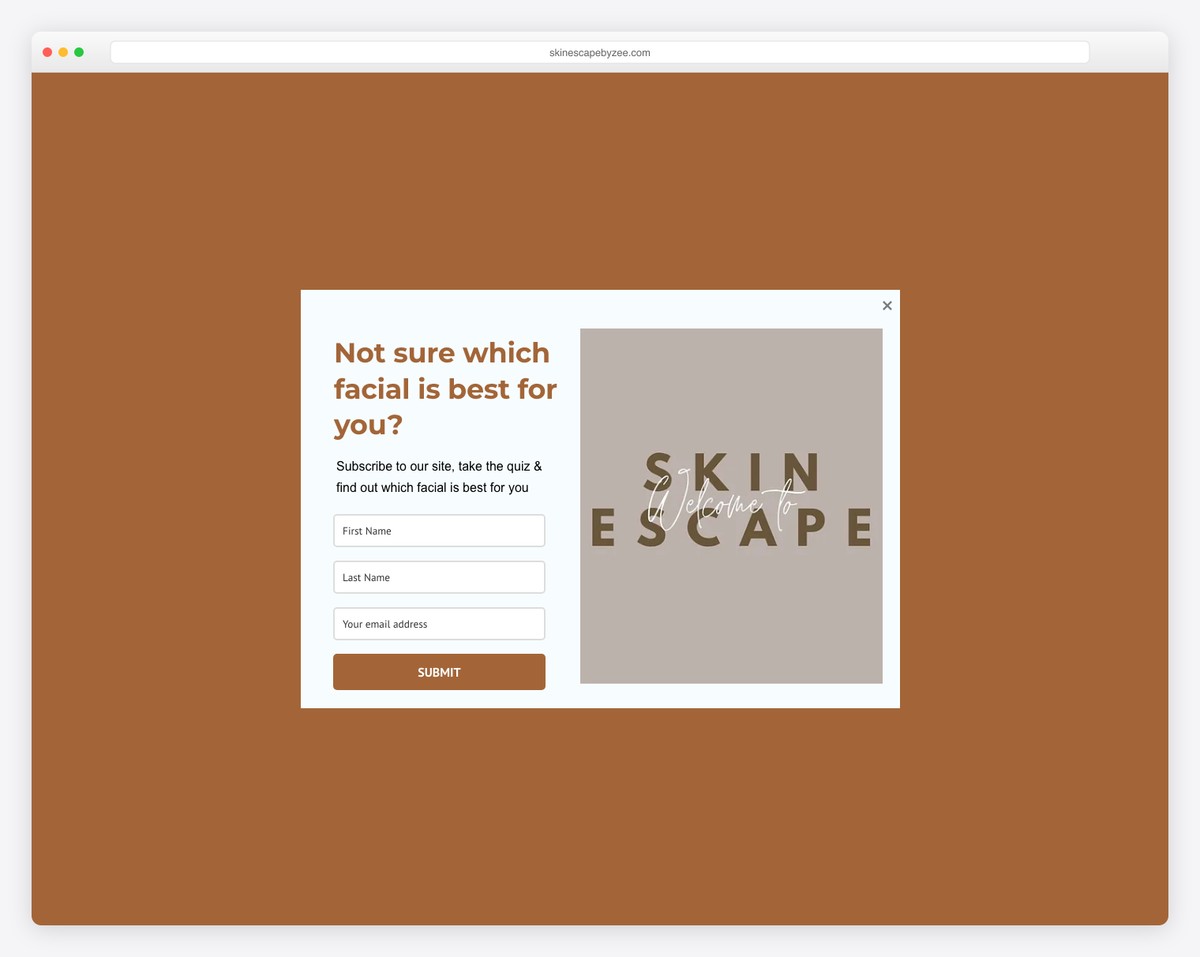 skin escape by zee website example