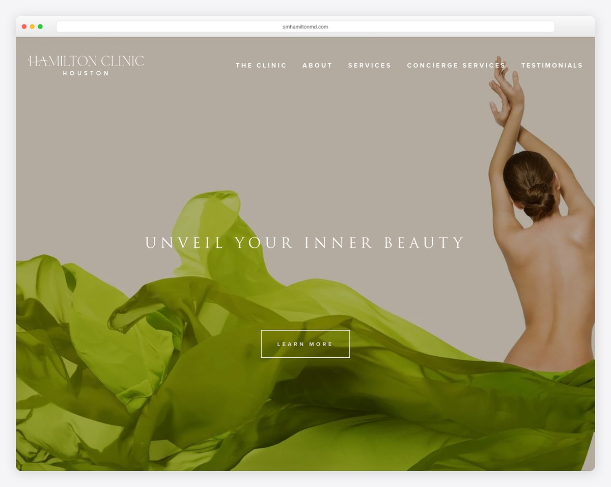 hamilton clinic website example