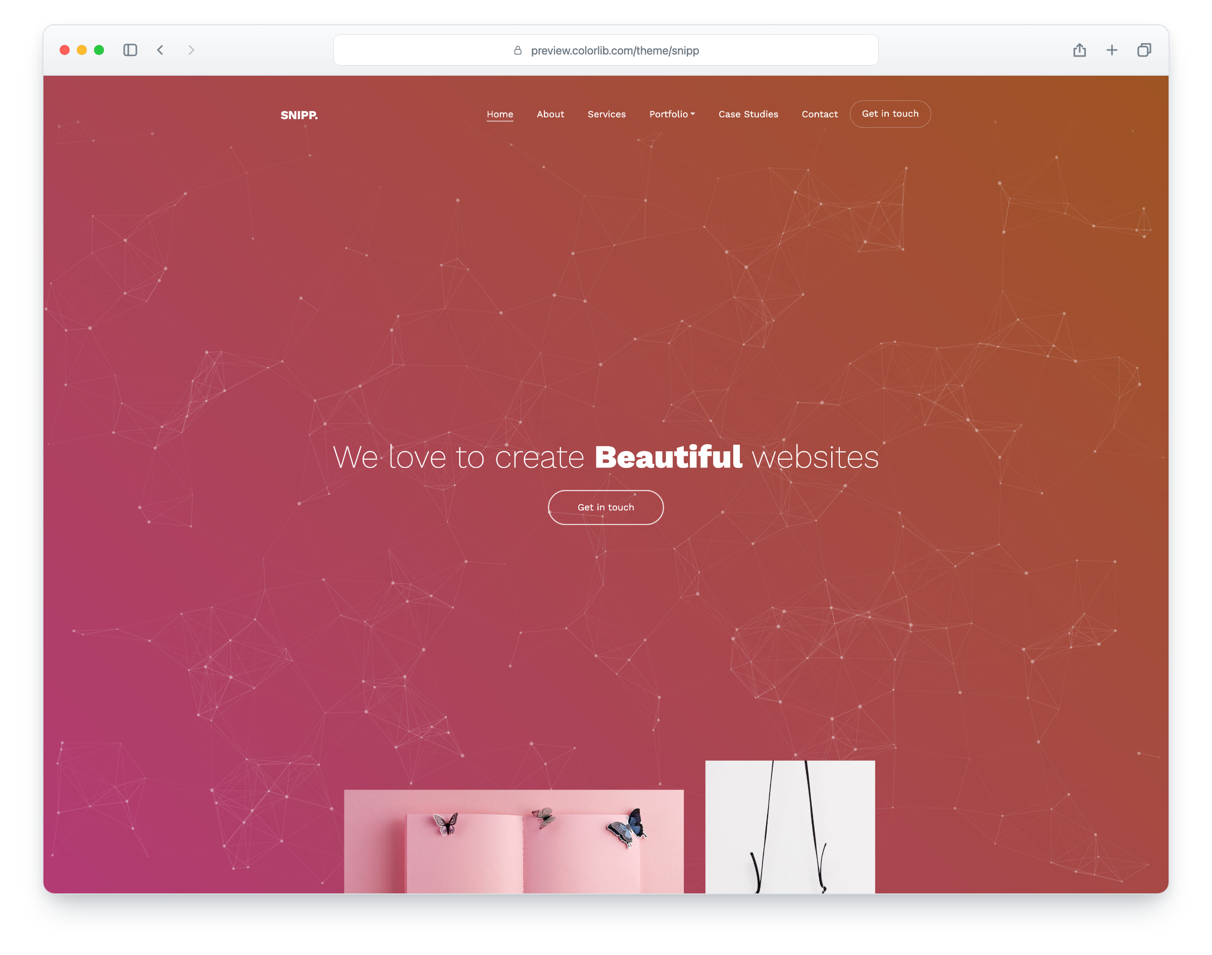 Snipp website template