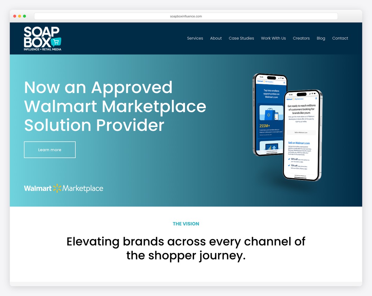 soapbox influence website example