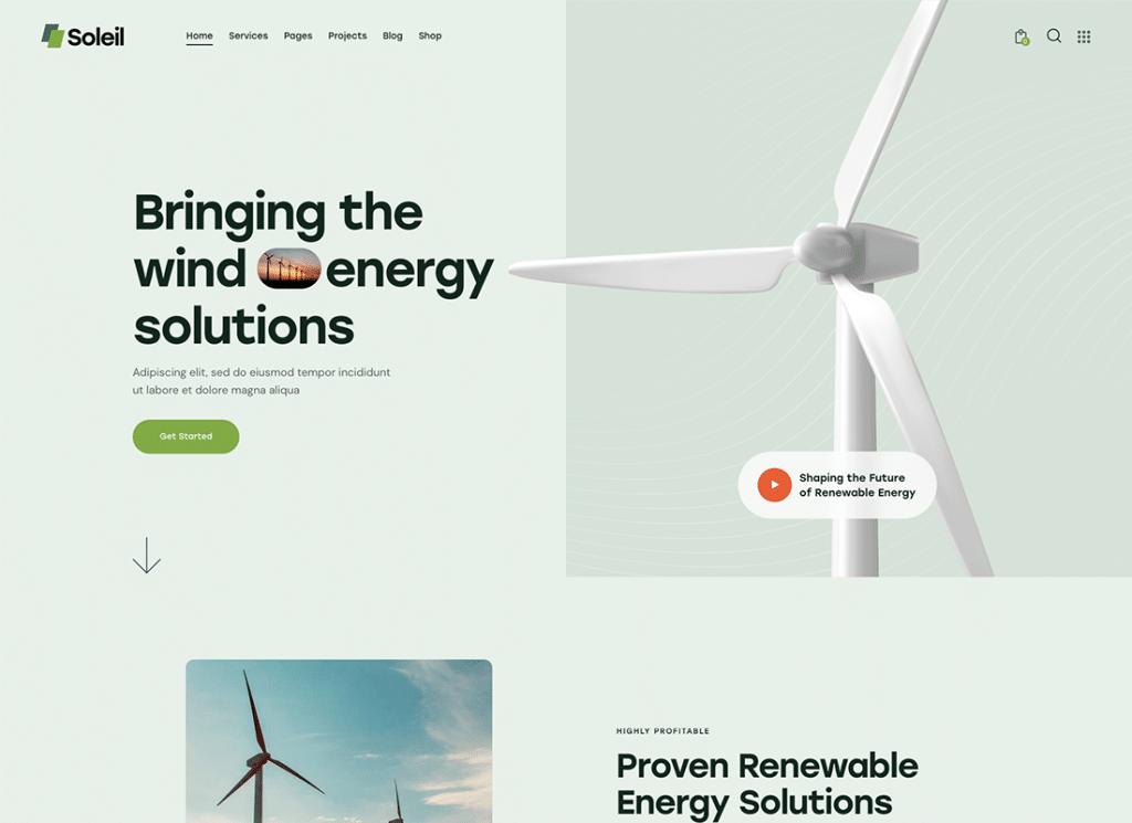 Soleil - Solar Panels & Renewable Energy WordPress Theme
