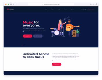 Solmusic website template
