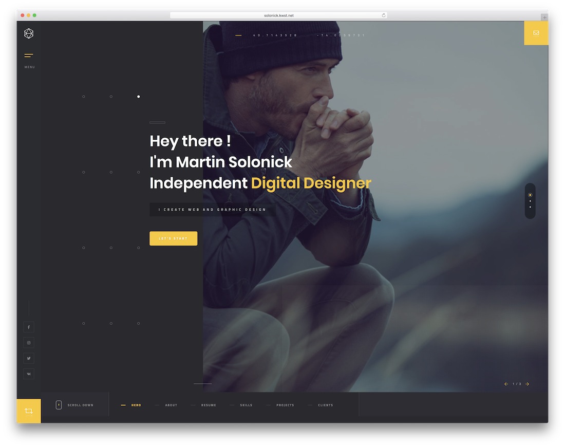 solonick bootstrap personal website template