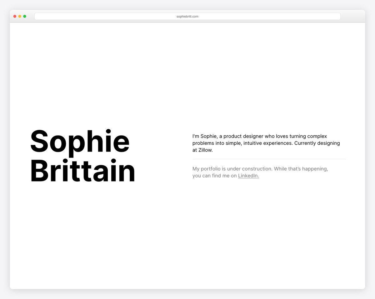 sophie britt website example