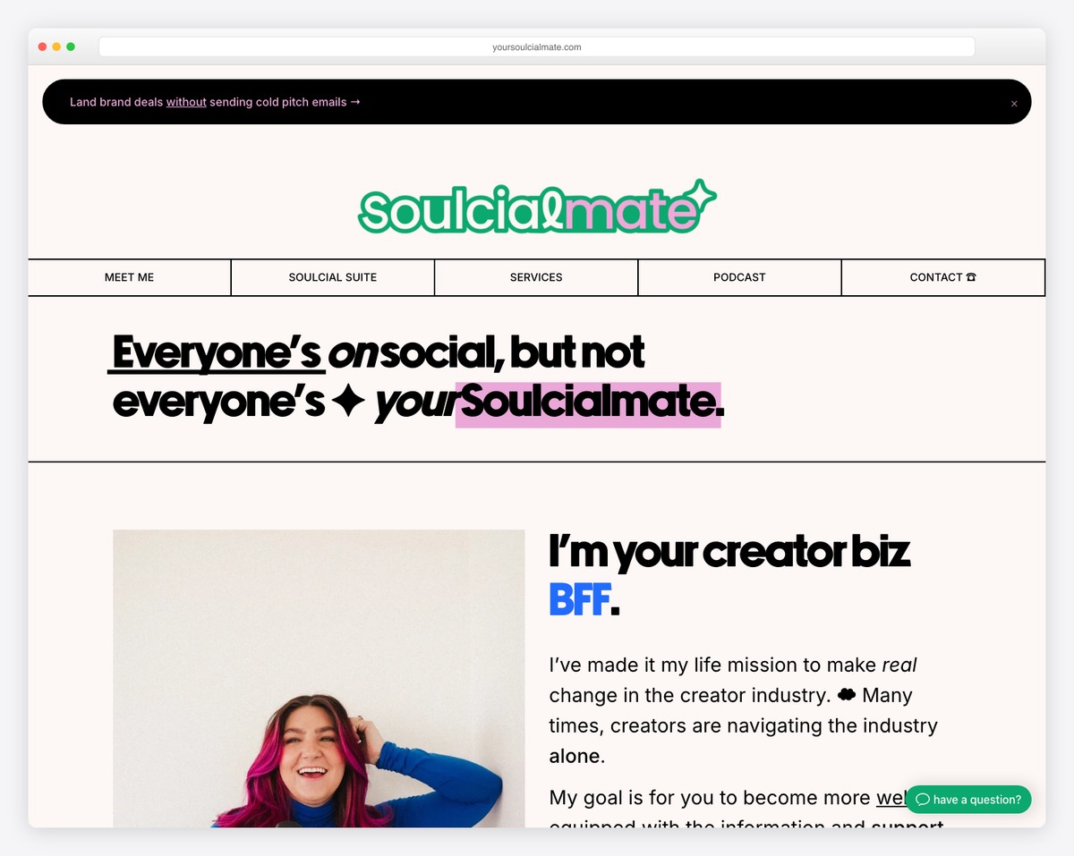 soulcial mate membership squarespace website example