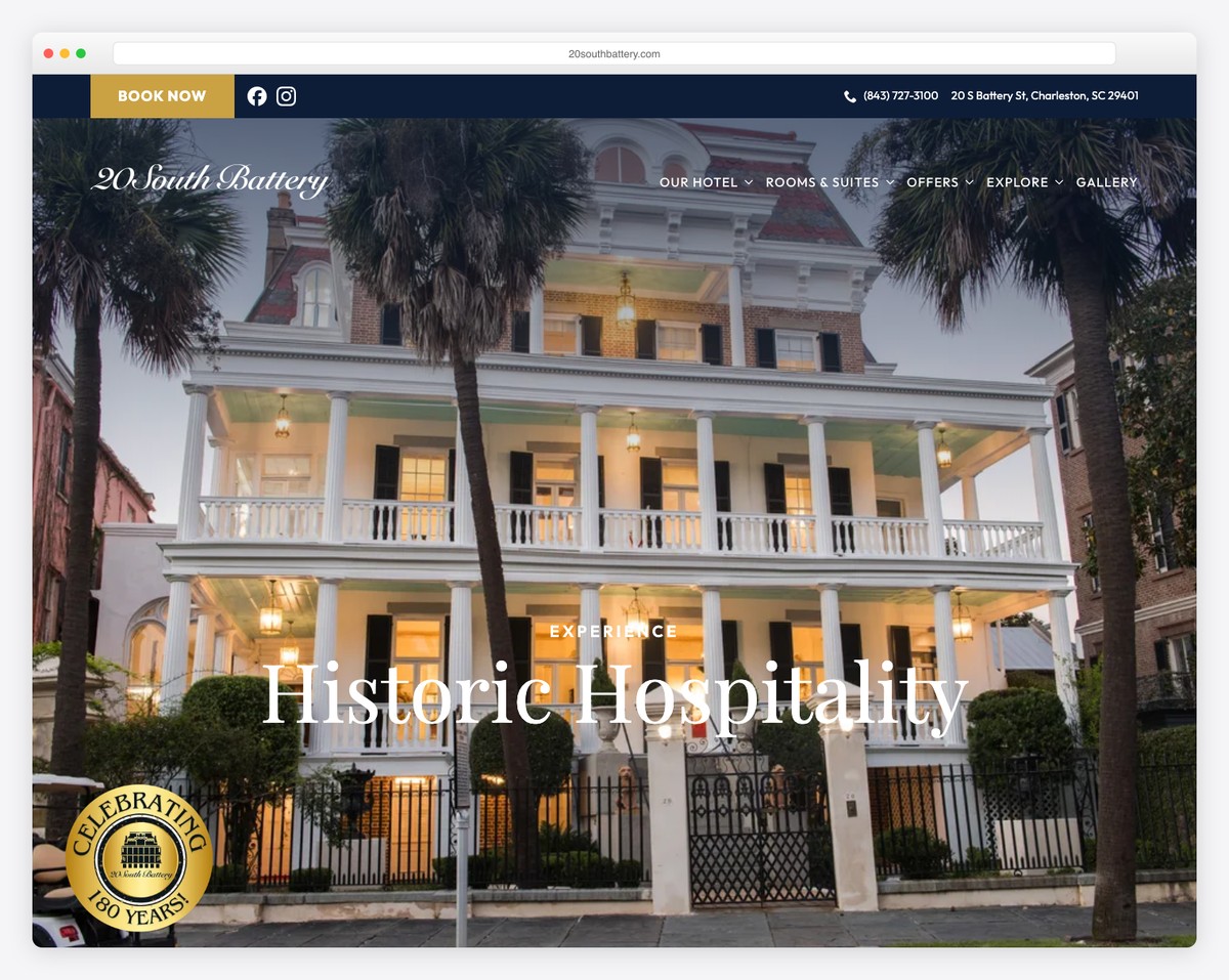 20 south battery charleston bed and breakfast website