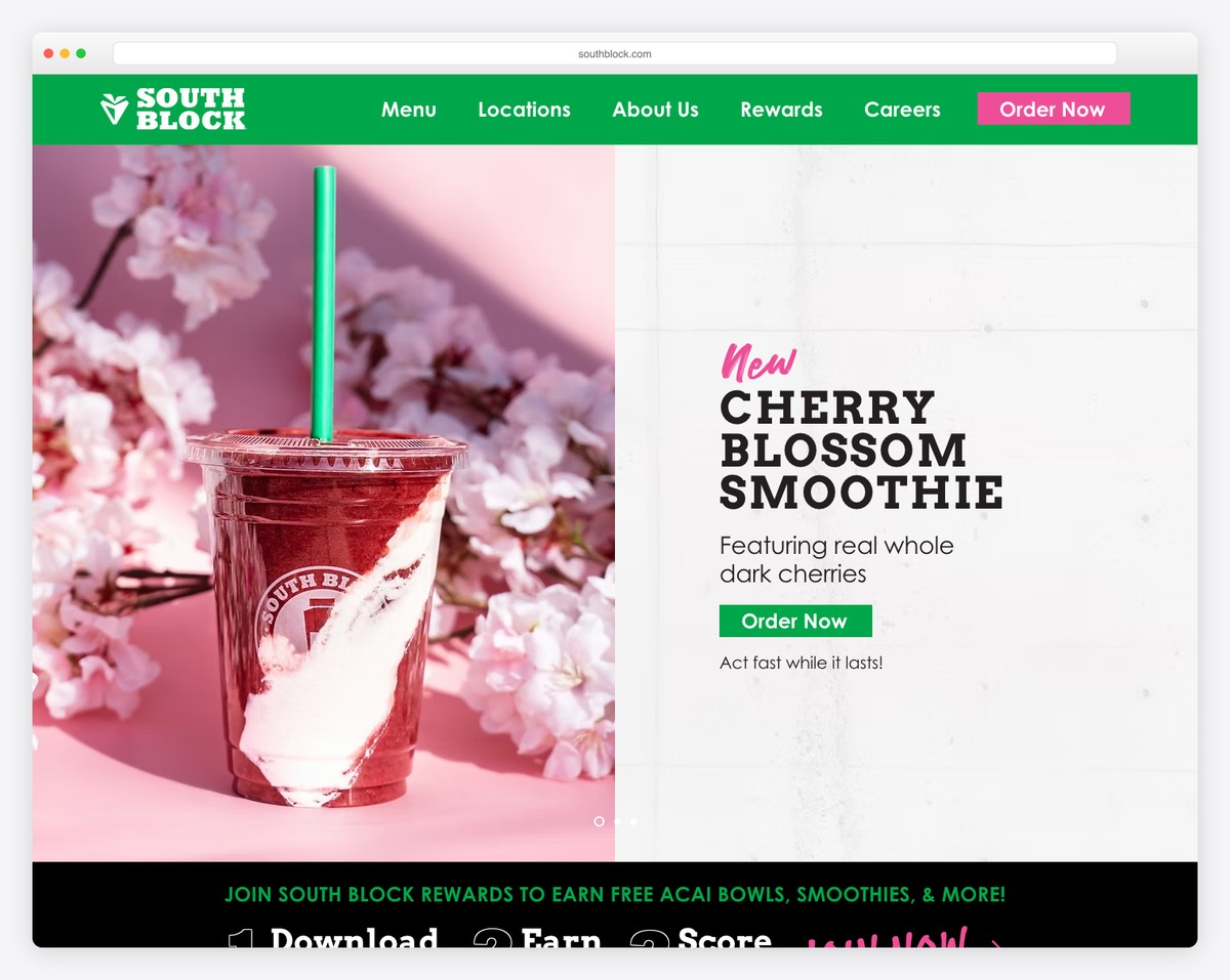 south block website example