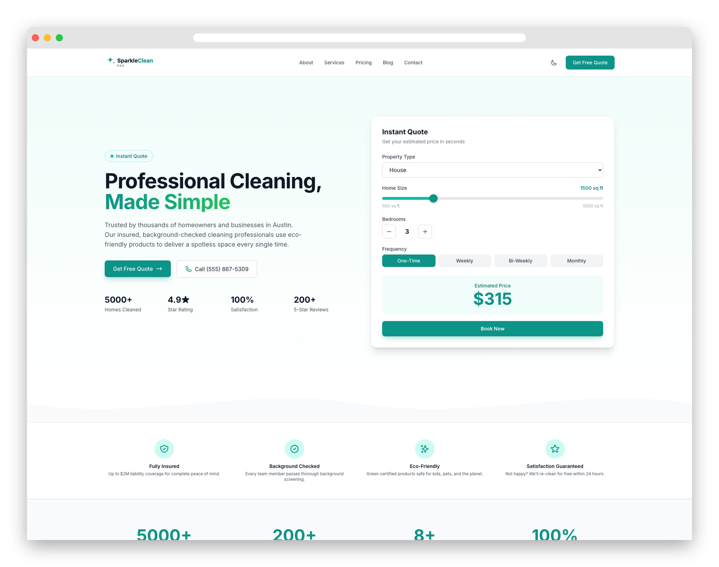 SparkleClean Template