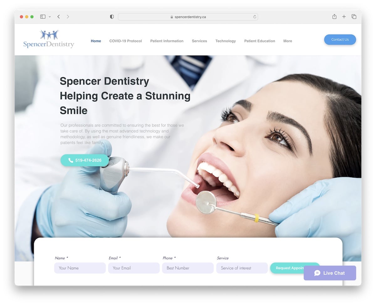 spencer dentistry website