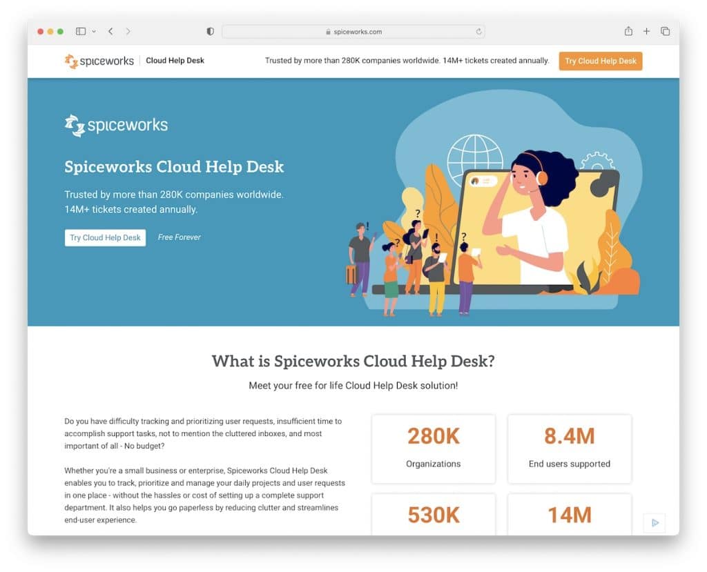 spiceworks open source ticketing system