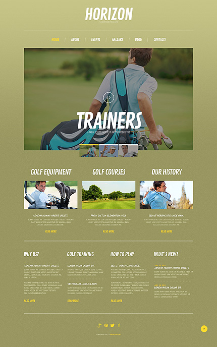 Golf WordPress Responsive Tema