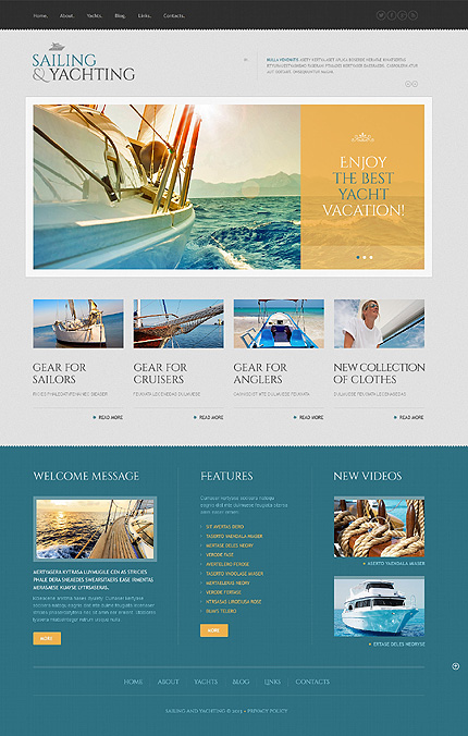 Yachting WordPress Responsive Tema