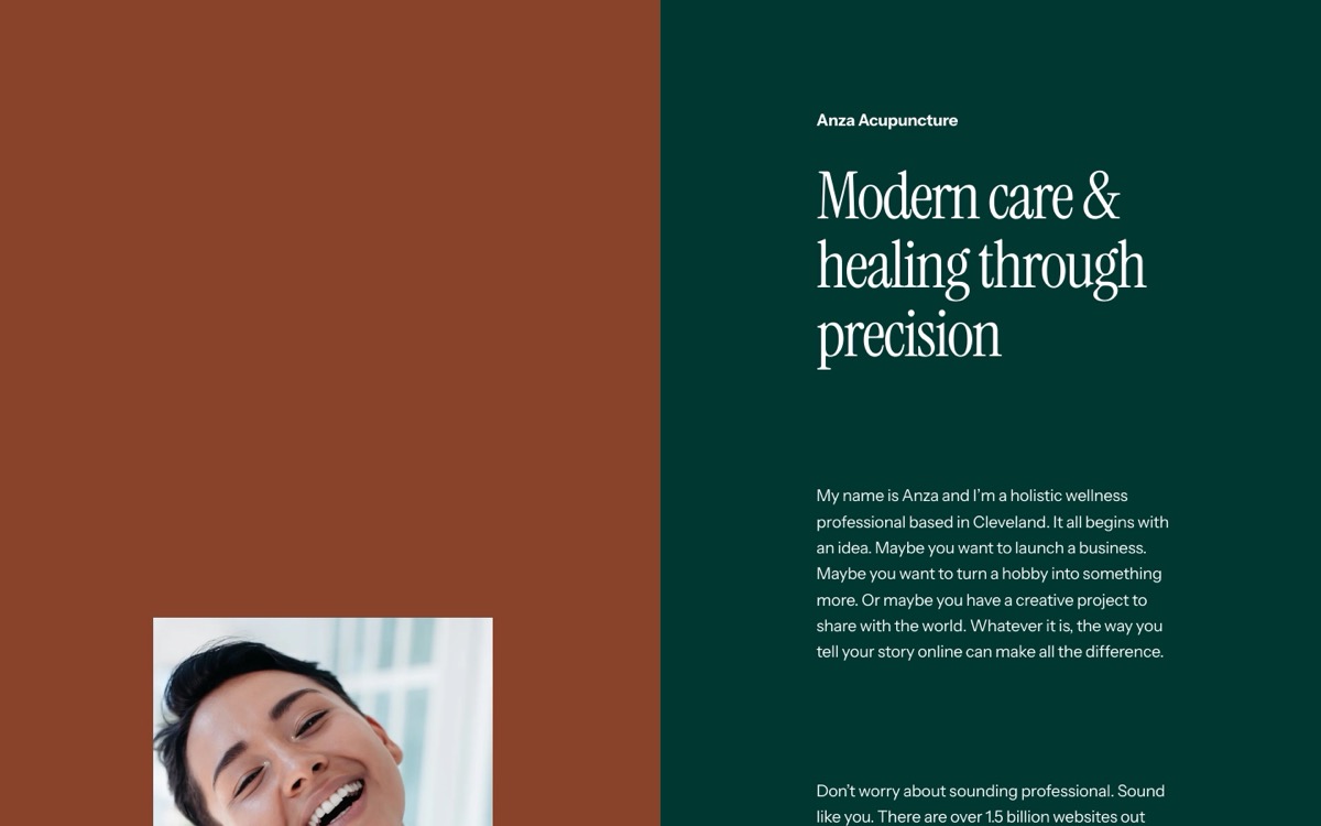 Anza Squarespace template