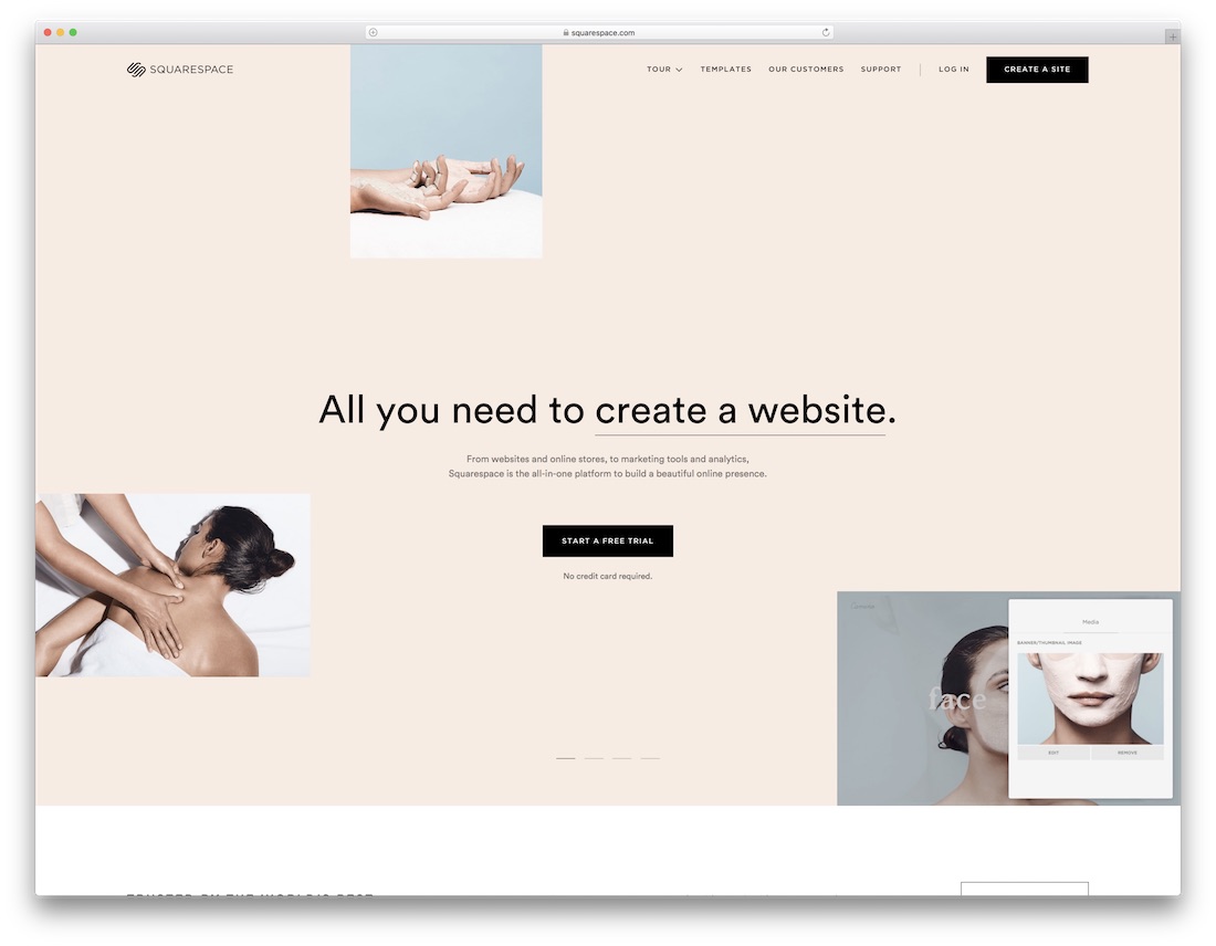 squarespace best one page website builder